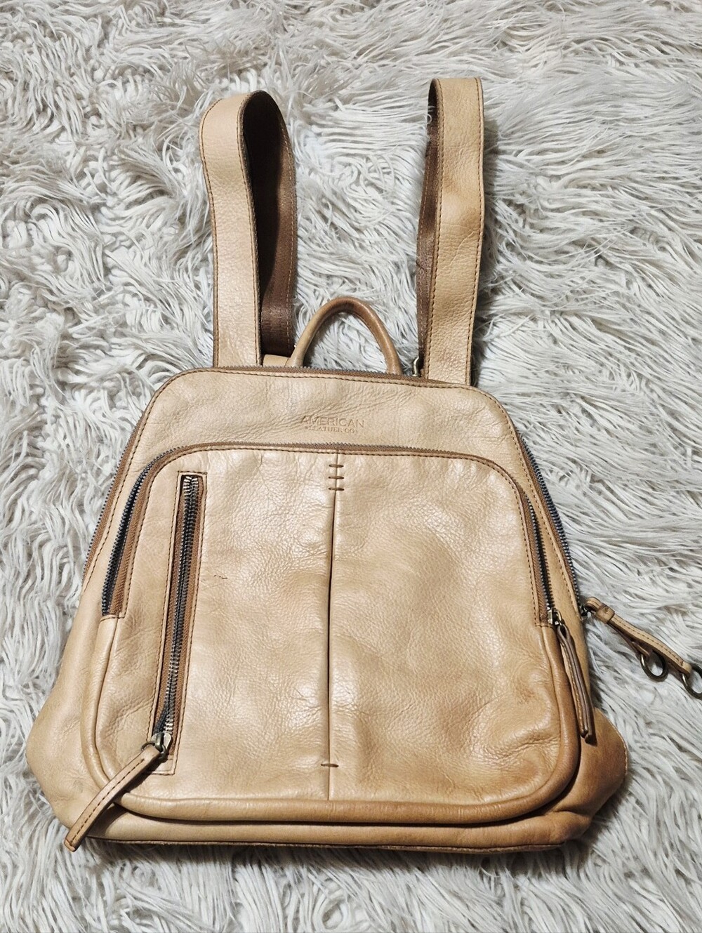 American Leather Co. Midsize Backpack Real Leather